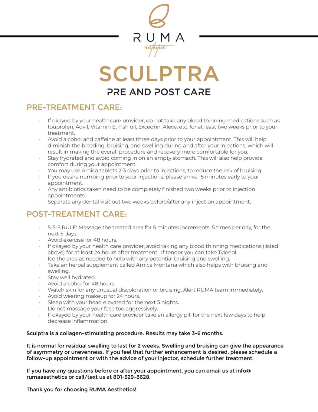 SculptraPrePostCare-Ruma Medical Aesthetics - UT - RumaAesthetic