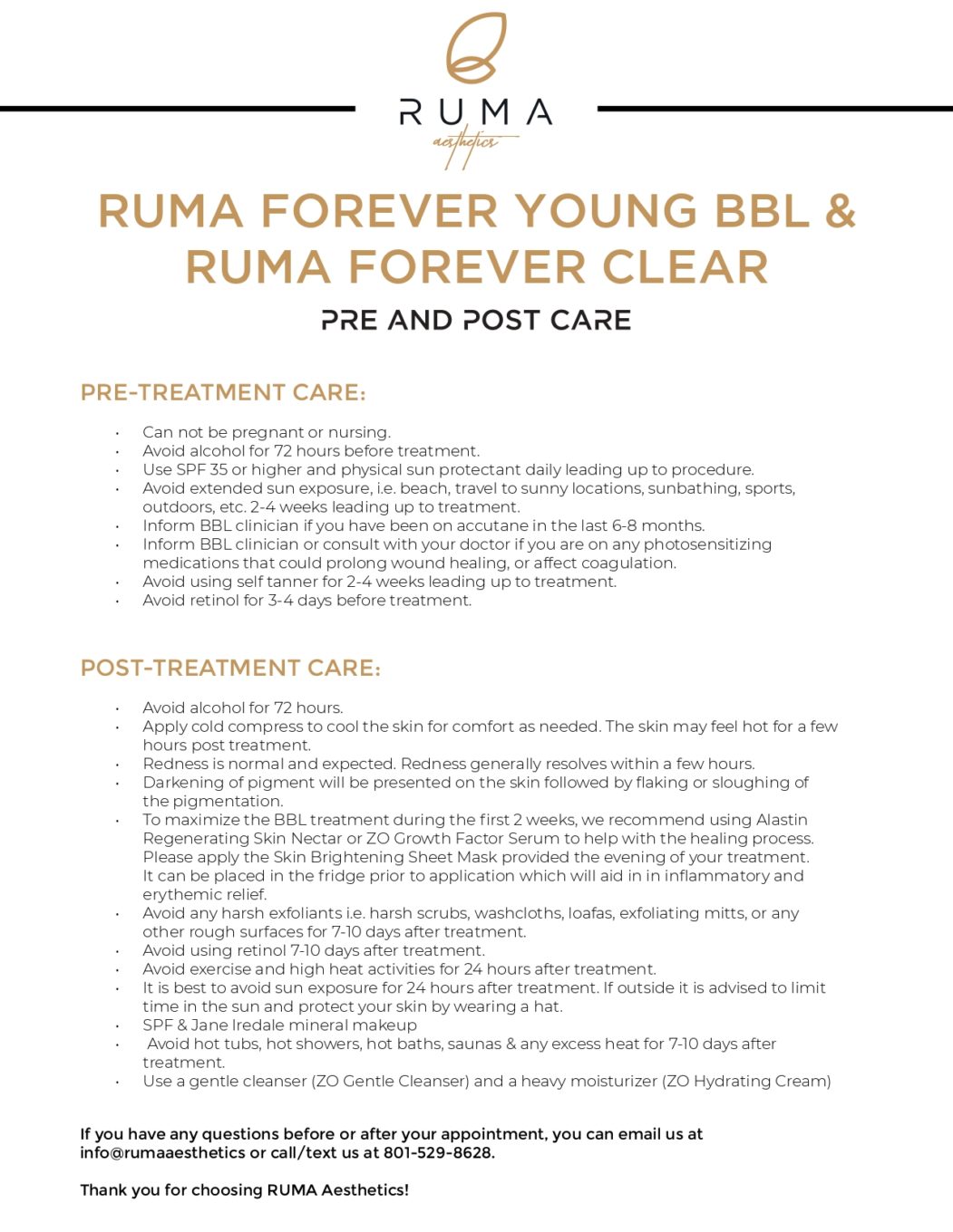 RUMA FOREVER YOUNG BBL & RUMA FOREVER CLEAR